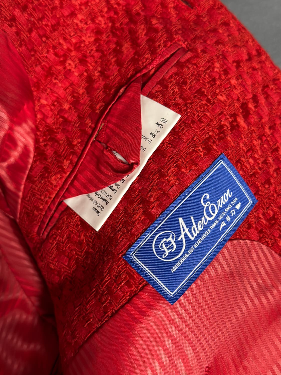 아더에러 브리튼 트위드 크롭  레드 / 남여 상품이미지6