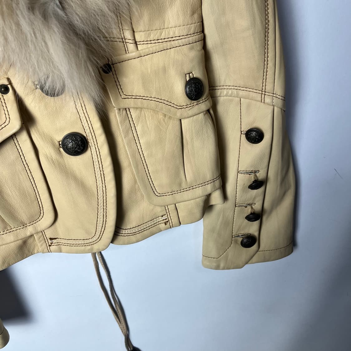 [EGOIST] 에고이스트 폭스퍼 램스킨 레더자켓 상품이미지4