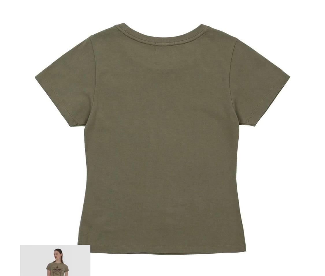 웰빙익스프레스 디지털 타투티 반팔 티셔츠 카키 S 상품이미지2