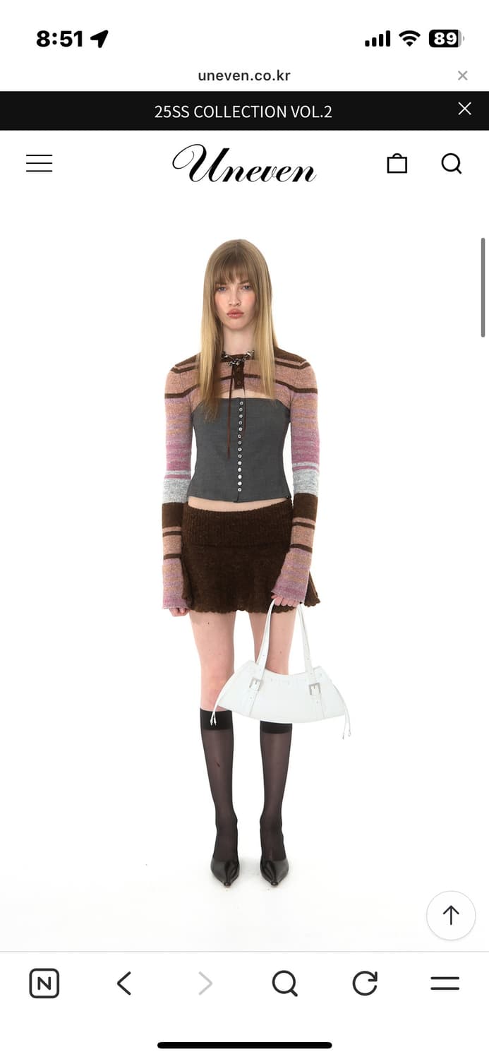 언이븐 화이트 숄더 상품이미지2