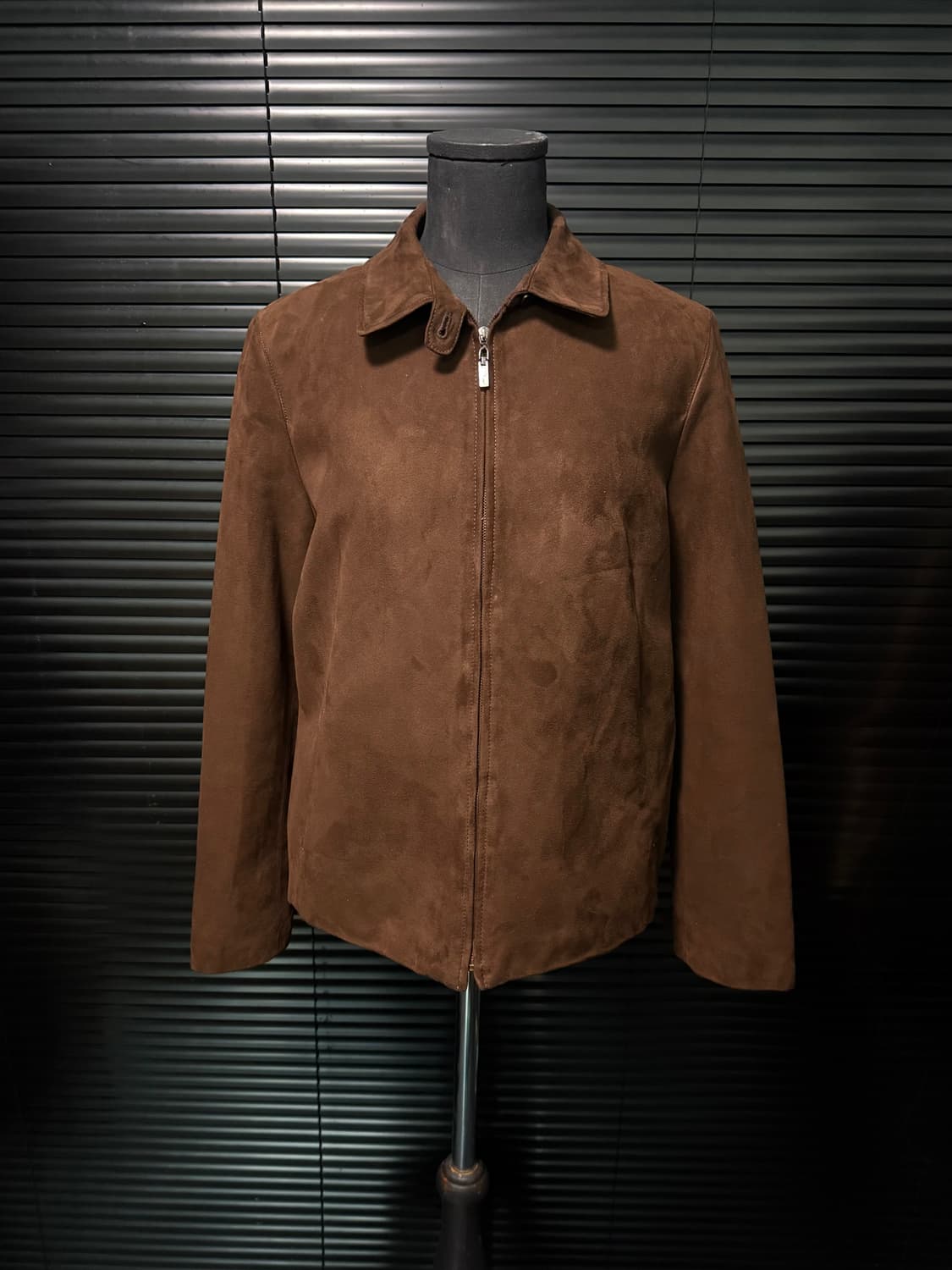 FULLSEED 밀라노 브라운 갈색 스웨이드 세무 레더 가죽 코치 자켓  상품이미지1