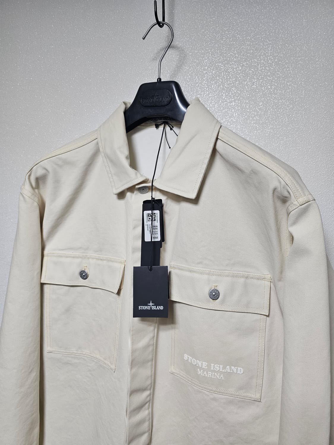 스톤아일랜드 마리나 플레이티드 컨시스턴트 코튼 캔버스 오버셔츠(새 상품) 상품이미지6