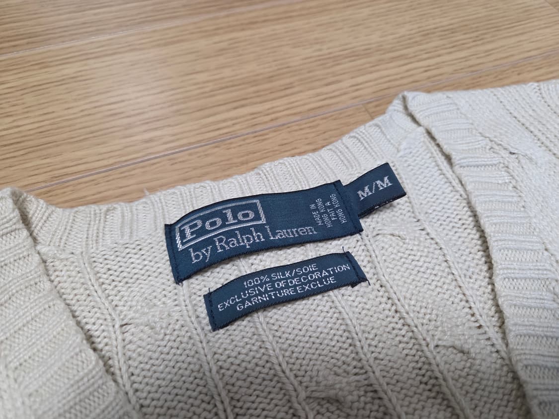 폴로 랄프로렌 포니 케이블 브이넥 실크 니트 상품이미지3