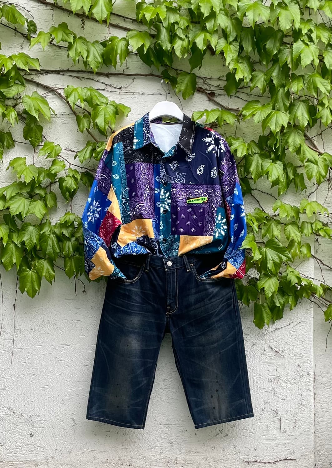 Levi's 502 인디고 페인트 스팟 데님 팬츠 (W32) 상품이미지3