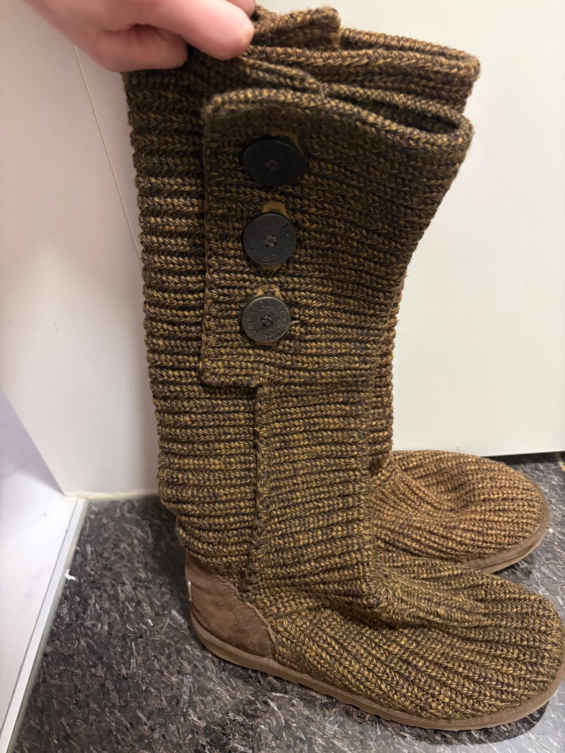 어그 카디 니트부츠 브라운 상품이미지1