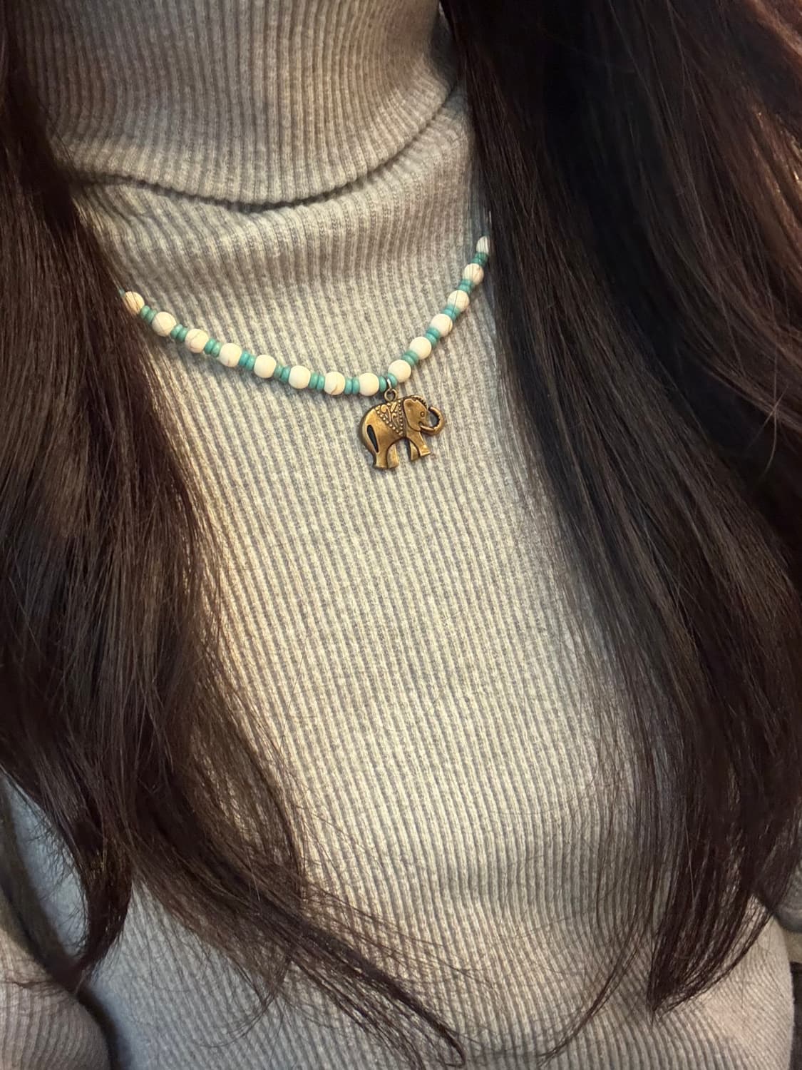 [무료배송][핸드메이드] 코끼리 비즈목걸이 상품이미지2