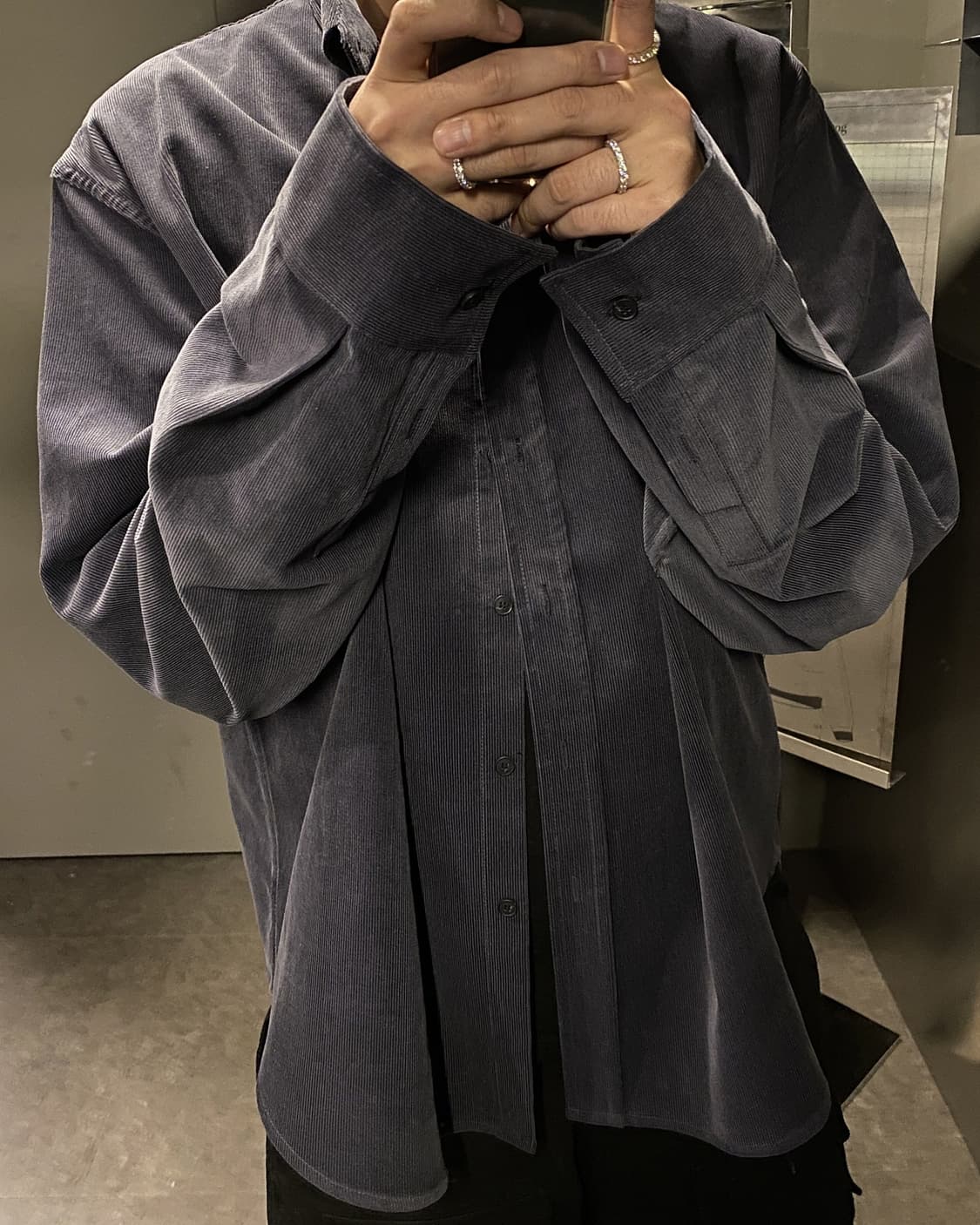 [2] 언더마이카 코듀로이 셔츠 네이비 상품이미지2