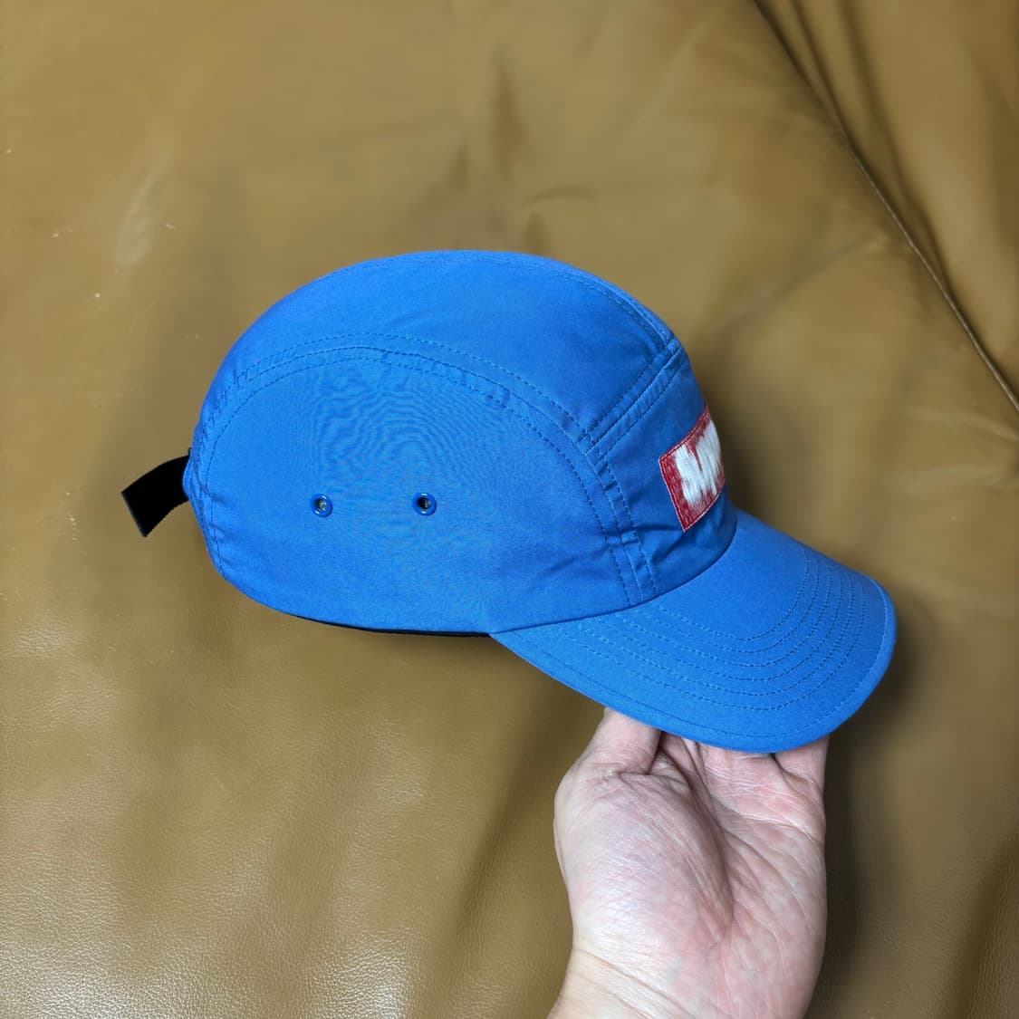 슈프림 캠프캡 모자 박스로고 리버스드 라벨 로얄 블루 상품이미지3