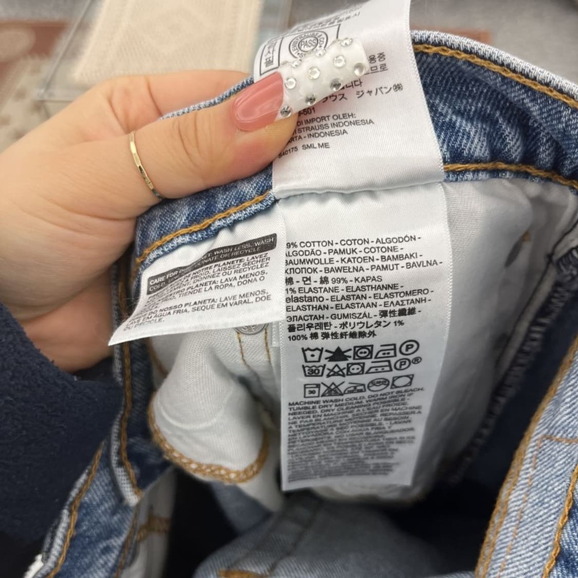 리바이스 514 캐주얼 빈티지 데미지 워싱 데님팬츠 32인치 C10161 상품이미지6