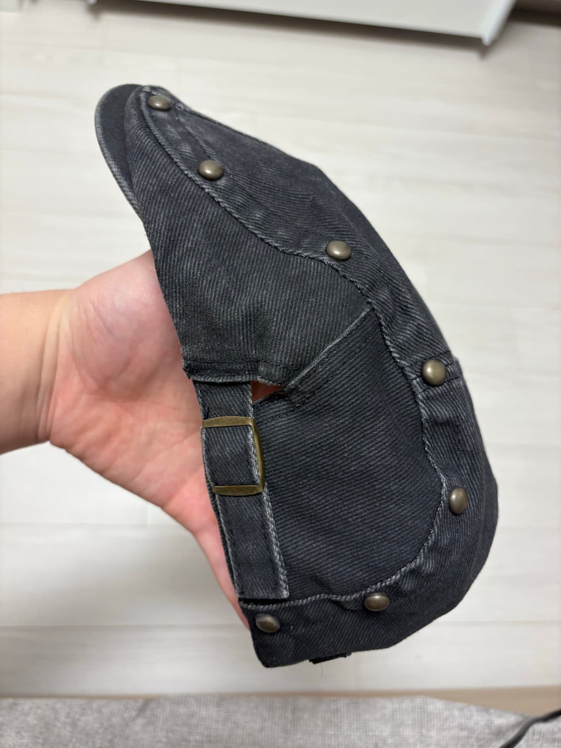 레씨토 워시드 헌팅캡 블랙 상품이미지3