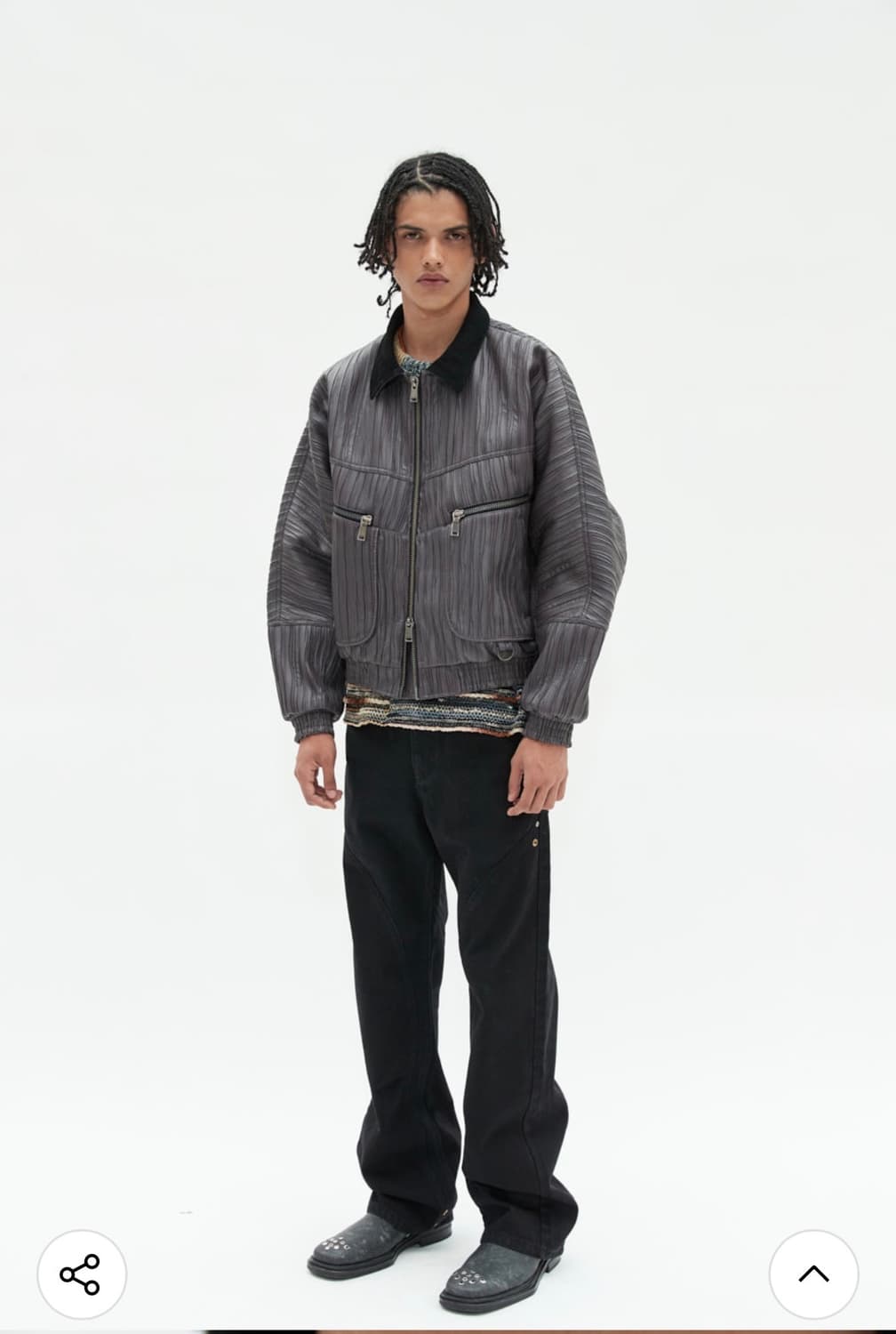 오르테가 봄버 가죽 자켓  상품이미지5