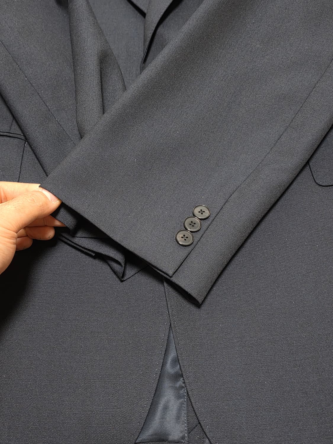 5size택포45만)25ss오라리 키드 모헤어 홉색 자켓 다크네이비 상품이미지3