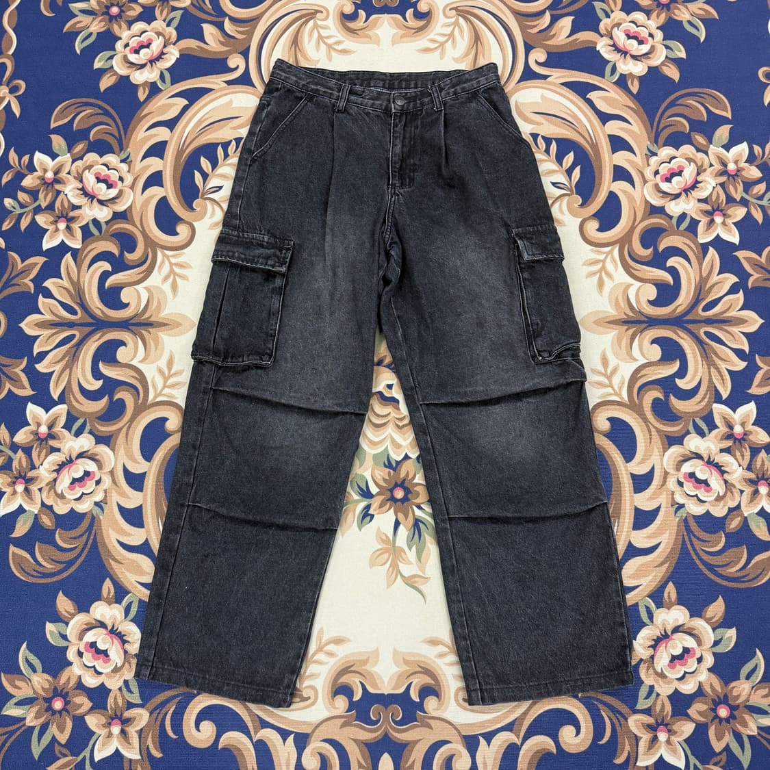 (1)디미트리 블랙 Dimitriblack 흑청 카고데님팬츠 상품이미지1