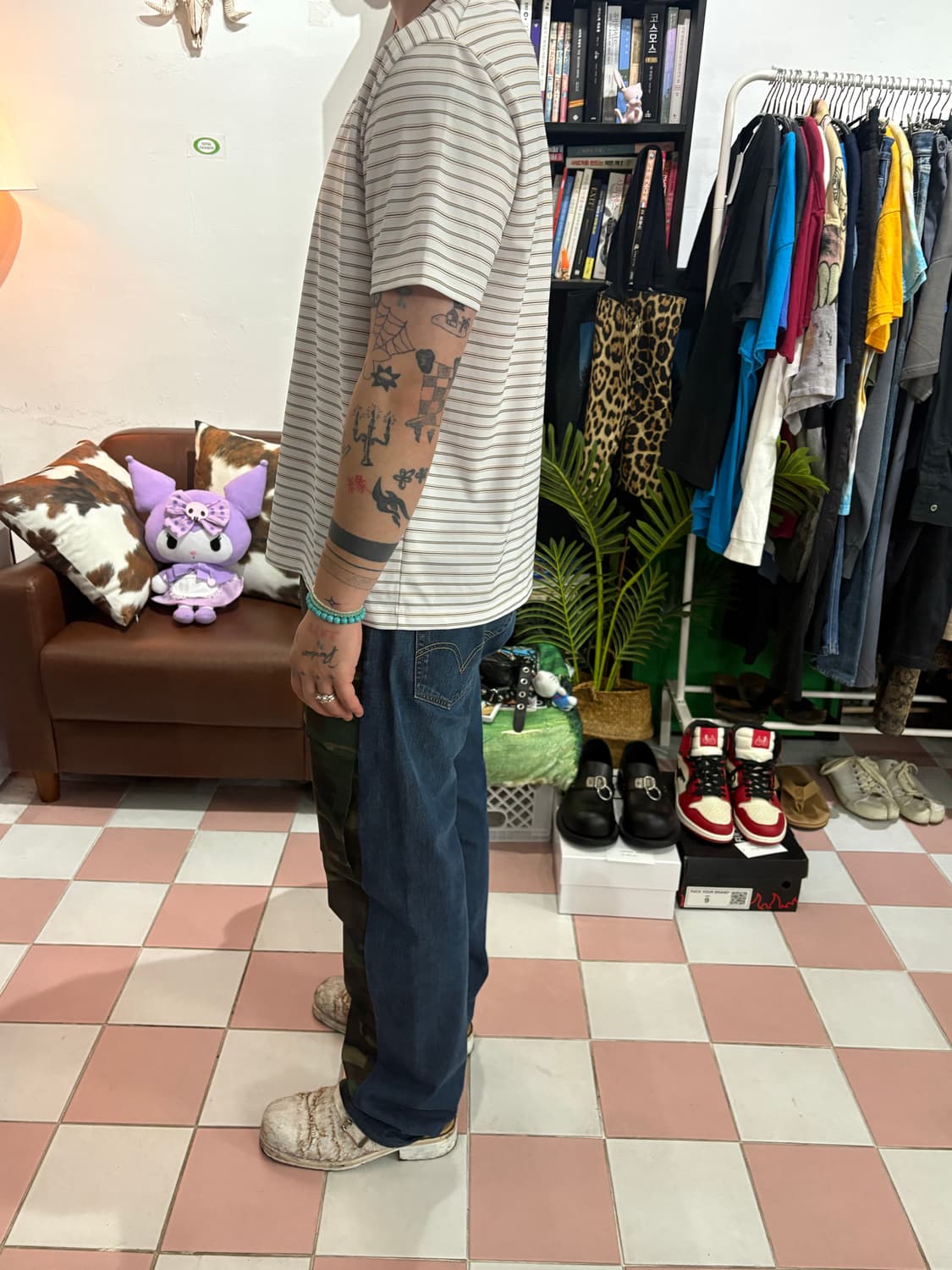 TTF✳️BLESS military mix jean 상품이미지2