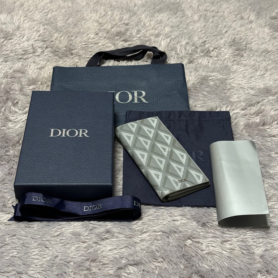 [풀구성] 디올 CD 다미아몬드 장지갑 그레이 상품이미지8