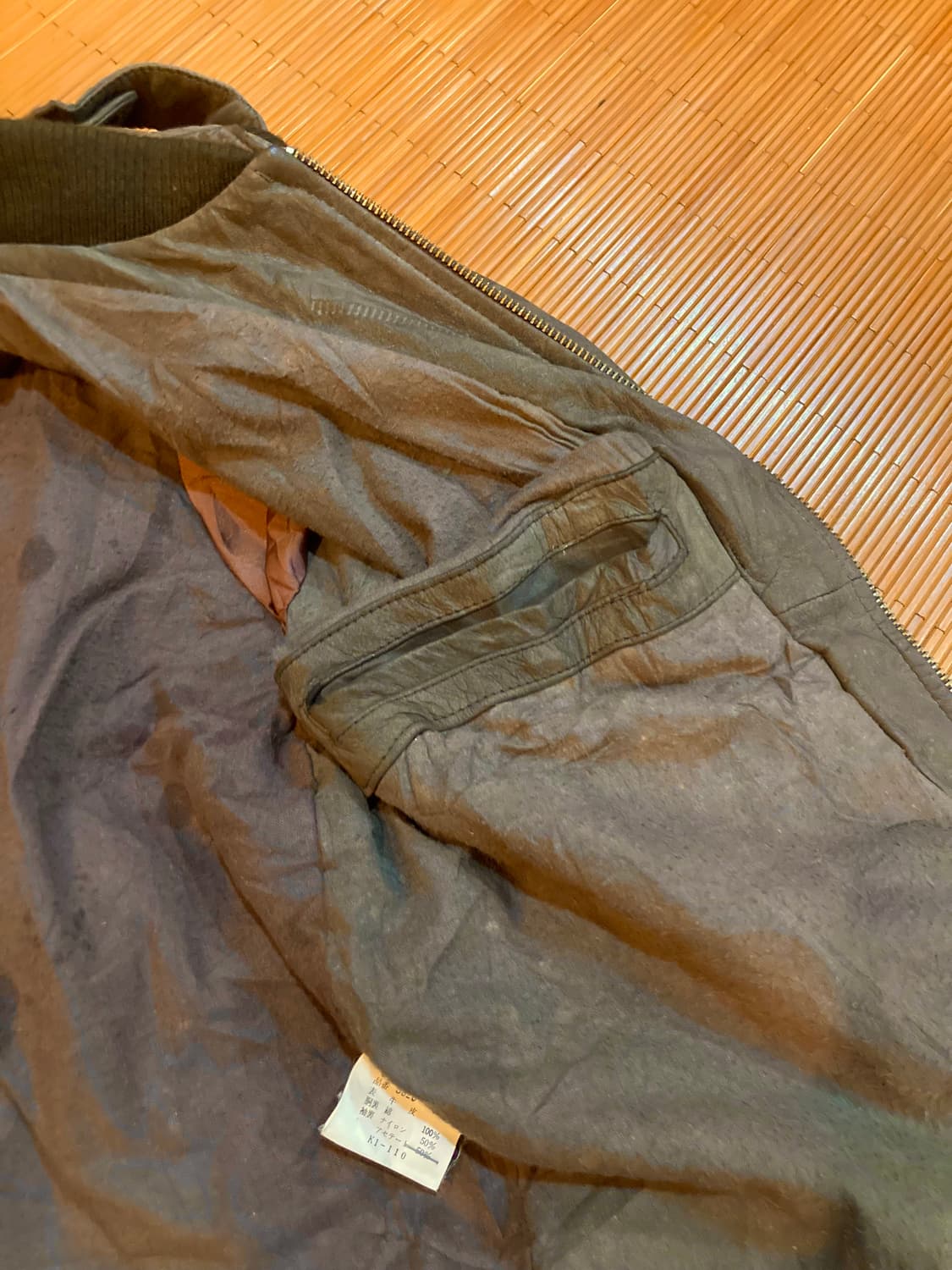 JPN vtg 카우레더 점퍼 상품이미지7