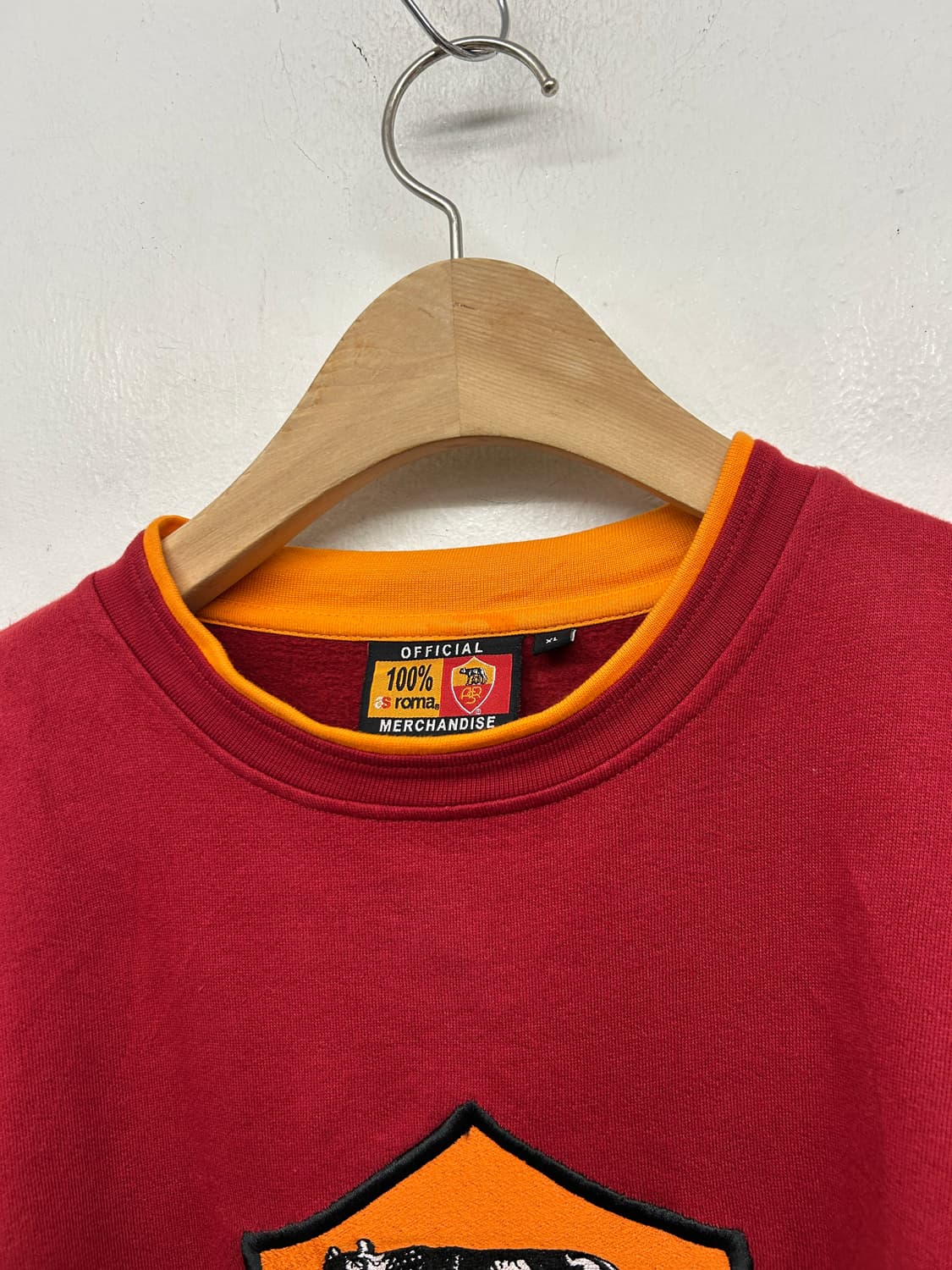 AS Roma 축구 클럽 맨투맨 티셔츠 레드 상품이미지4