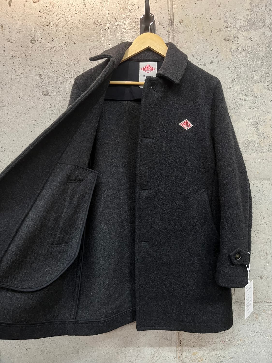 단톤 미디 울 코트 다크 그레이 상품이미지10