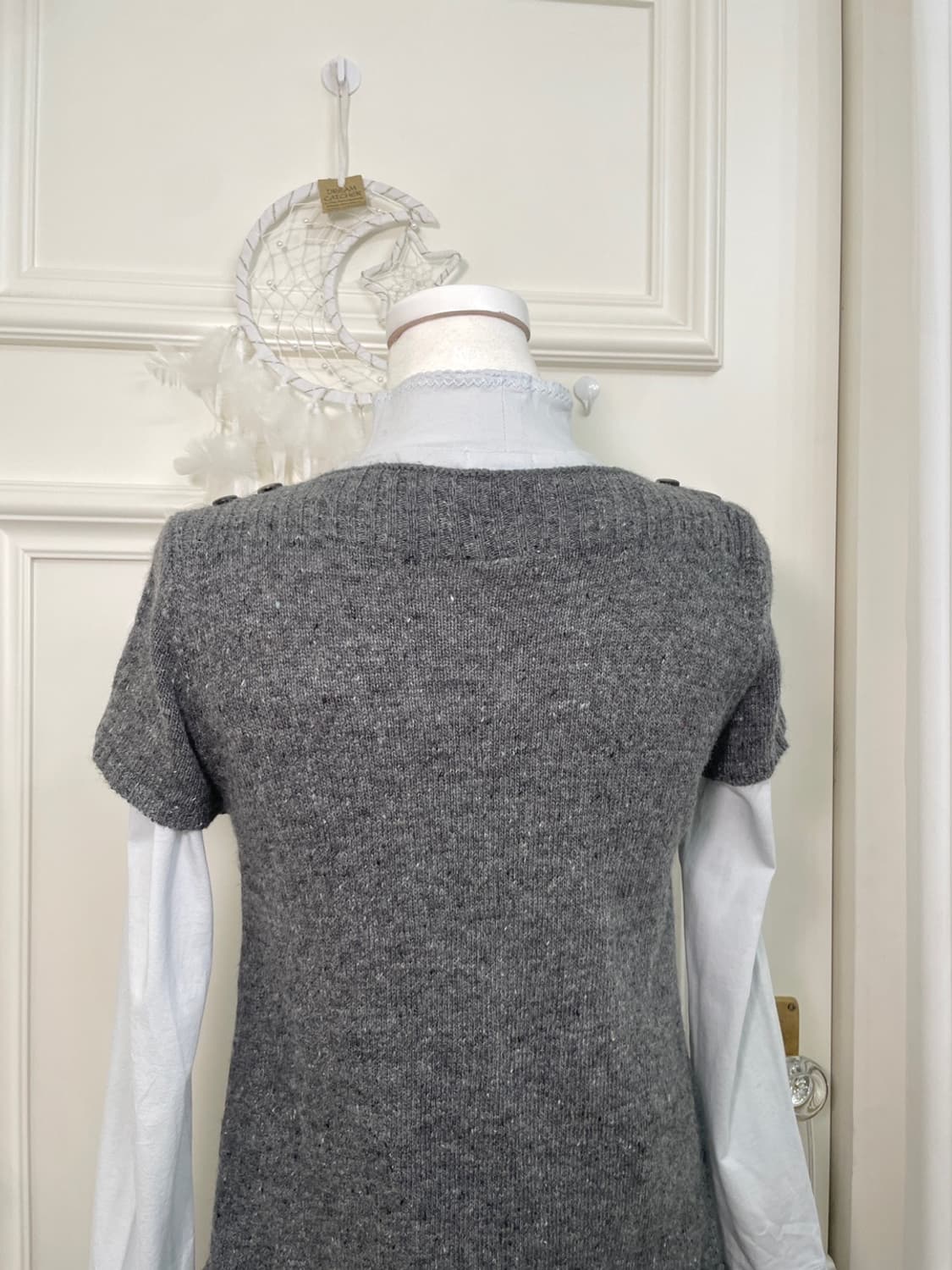 charcoal button pocket point half knit t 상품이미지6