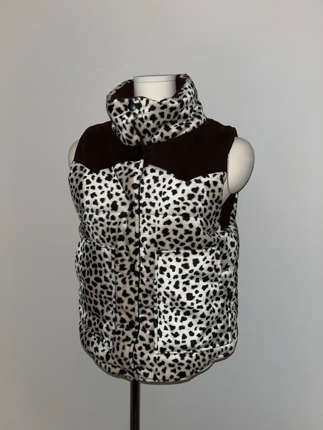 leopard print padded vest 상품이미지2