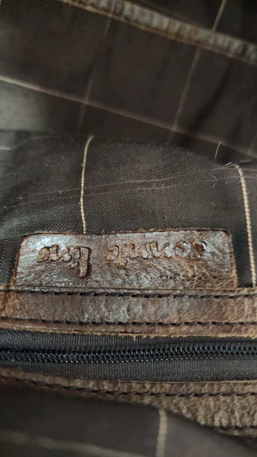 빈티지 브라운 가죽 백팩 겸 토트백 상품이미지4