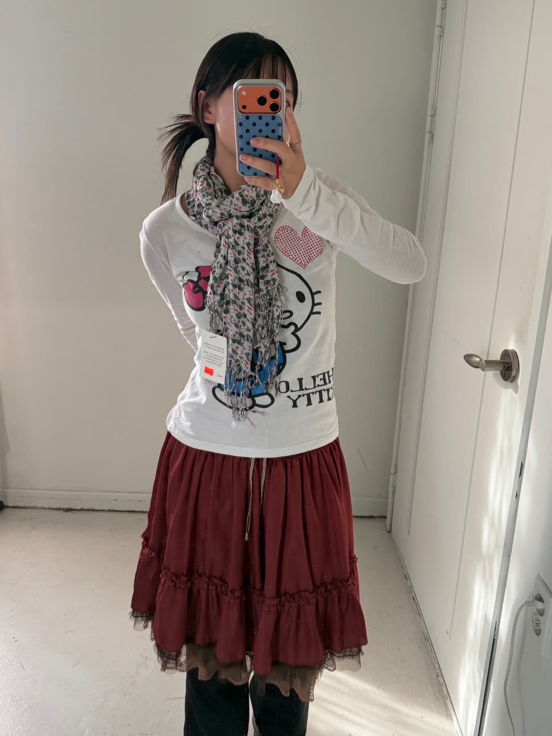 일본빈티지 모리 하구미 스카프 상품이미지1