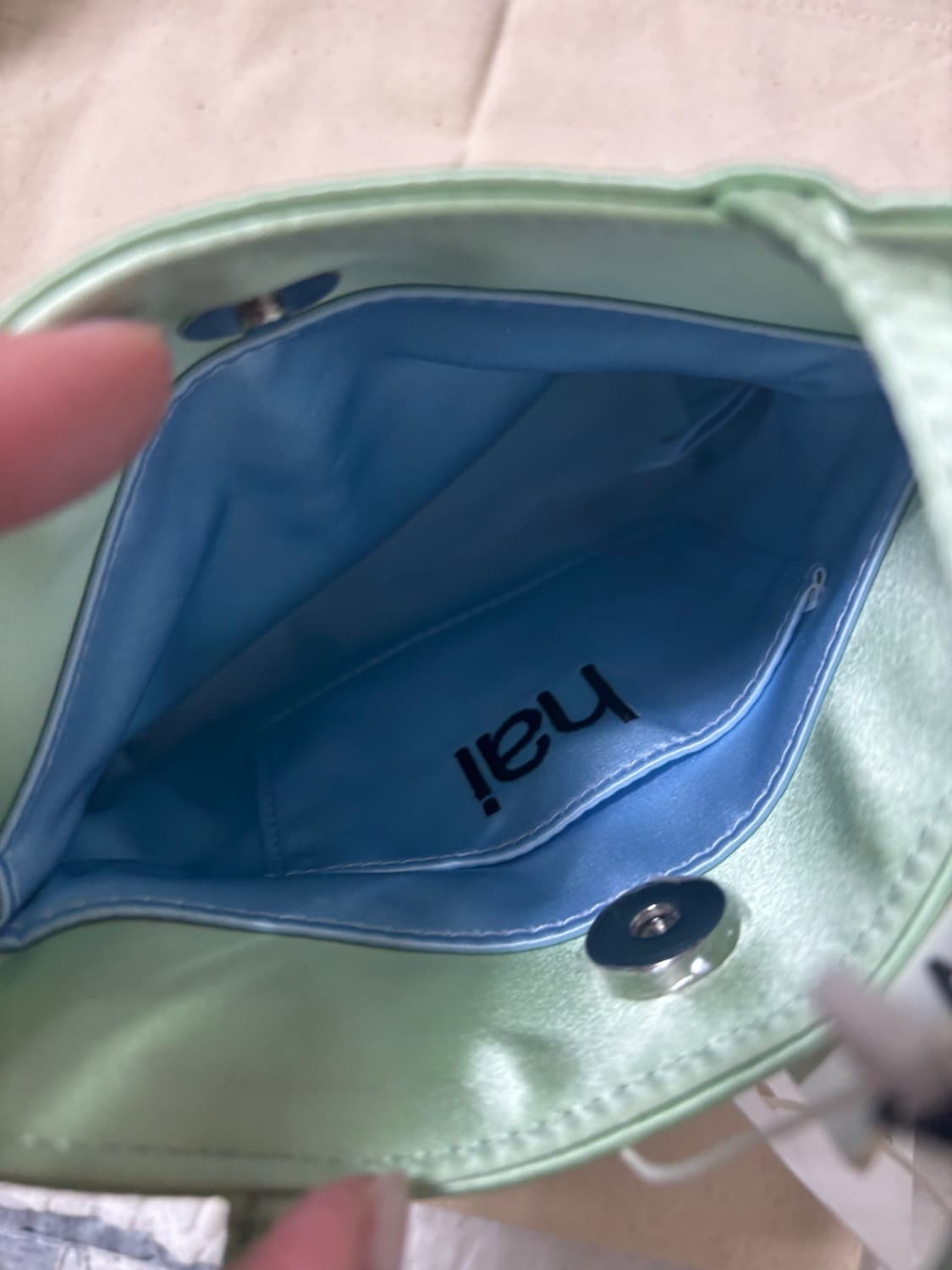 hai 하이 해 실크가방 미니백 민트 정품 제니가방 새상품 상품이미지4