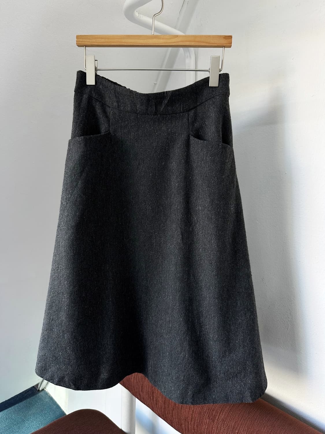 tweed fabric loose silhouette skirt 상품이미지2