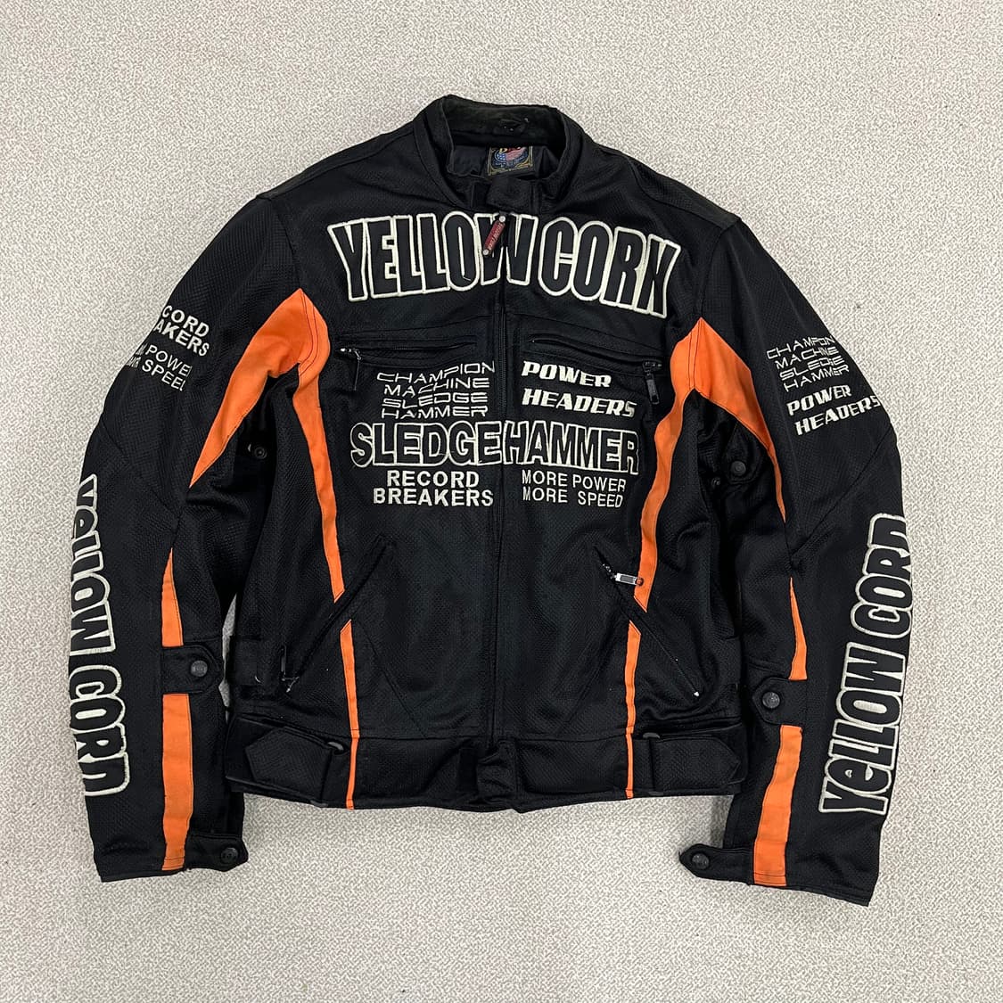 L 옐로우콘 모터사이클 레이싱 자켓 0127M2 상품이미지1