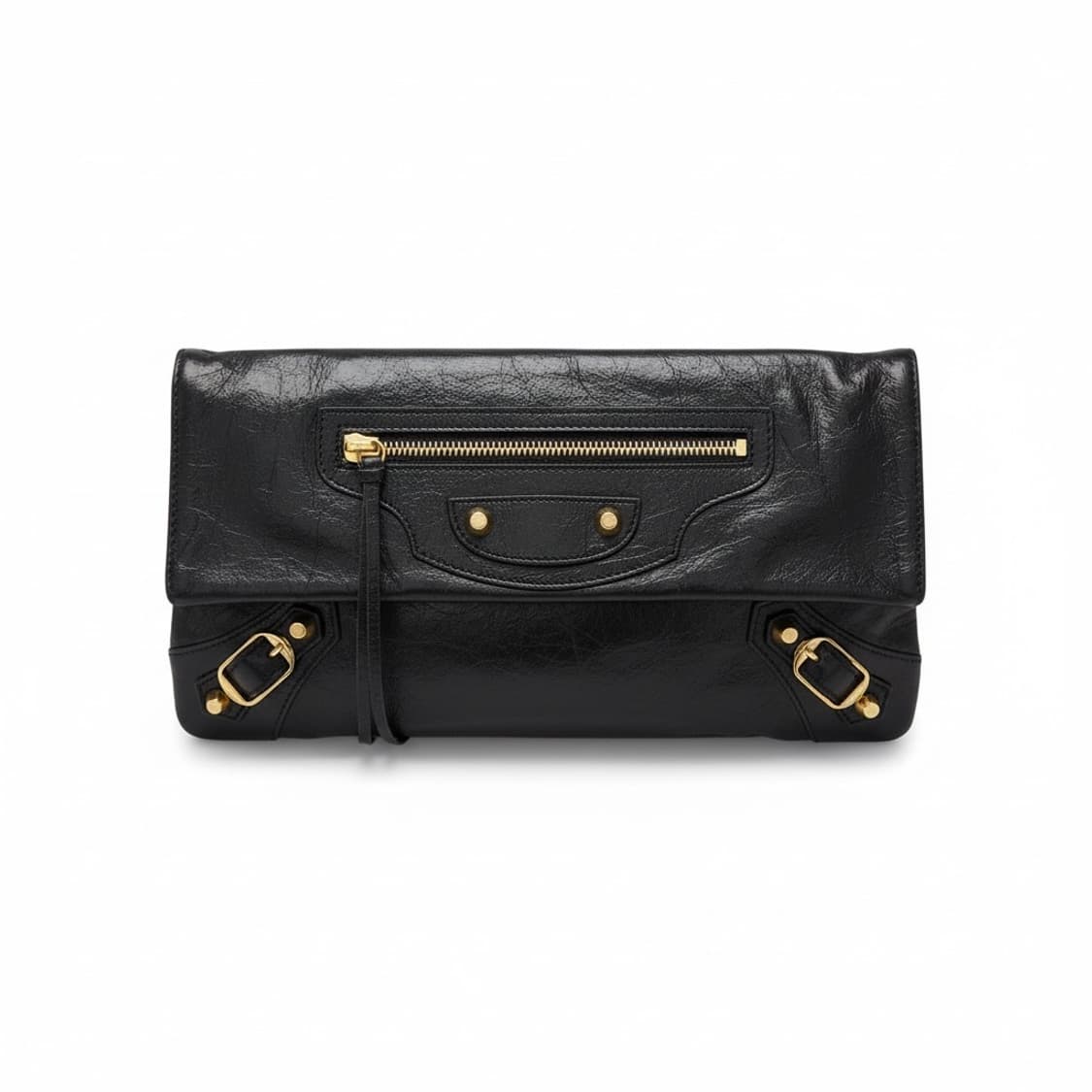 발렌시아가 정품 엔벨로프 블랙 가죽 클러치백 상품이미지1