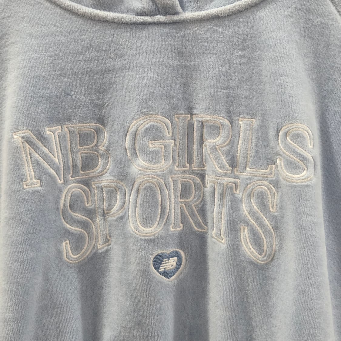 뉴발란스 여아 벨벳 레이어드 후드티 150/11/12  상품이미지2