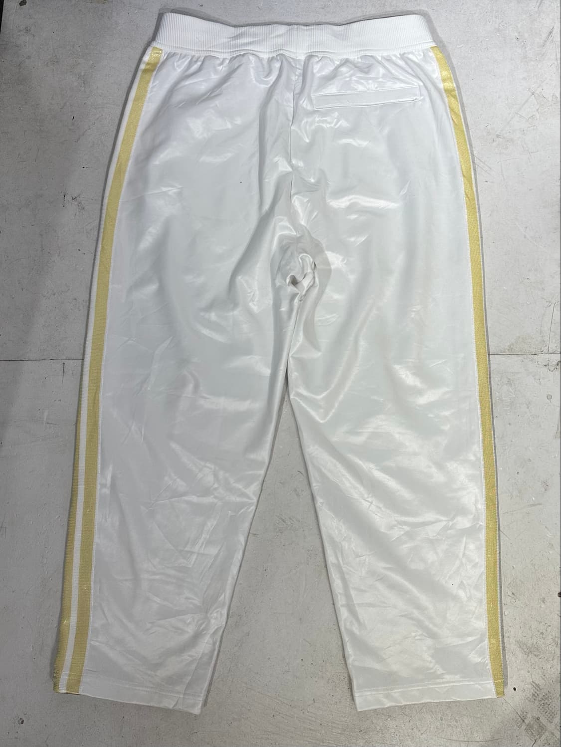 아디다스 화이트 골드 삼선 와이드 트레이닝 팬츠 XL 상품이미지5
