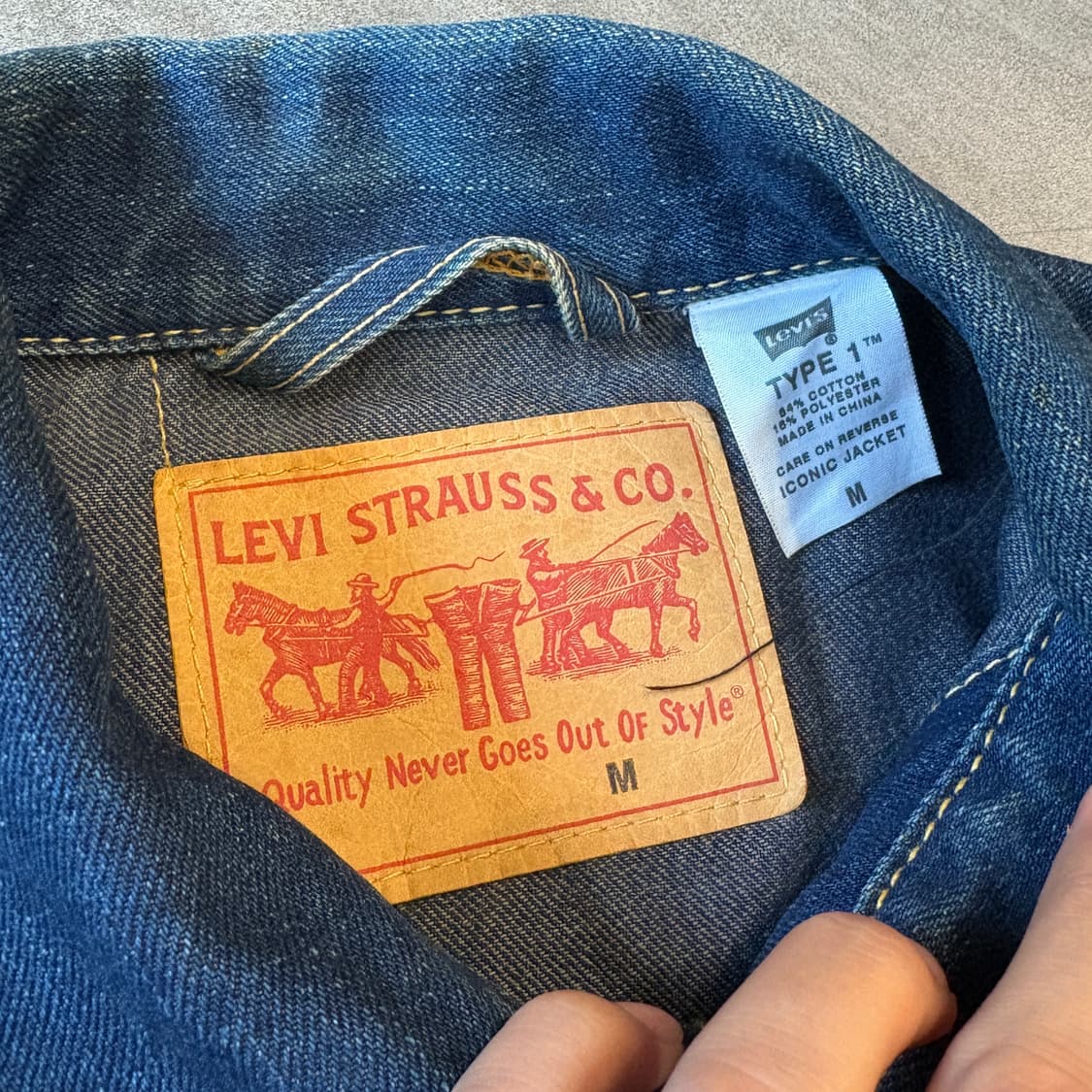 리바이스 정품 데님 타입 1 자켓 상품이미지5