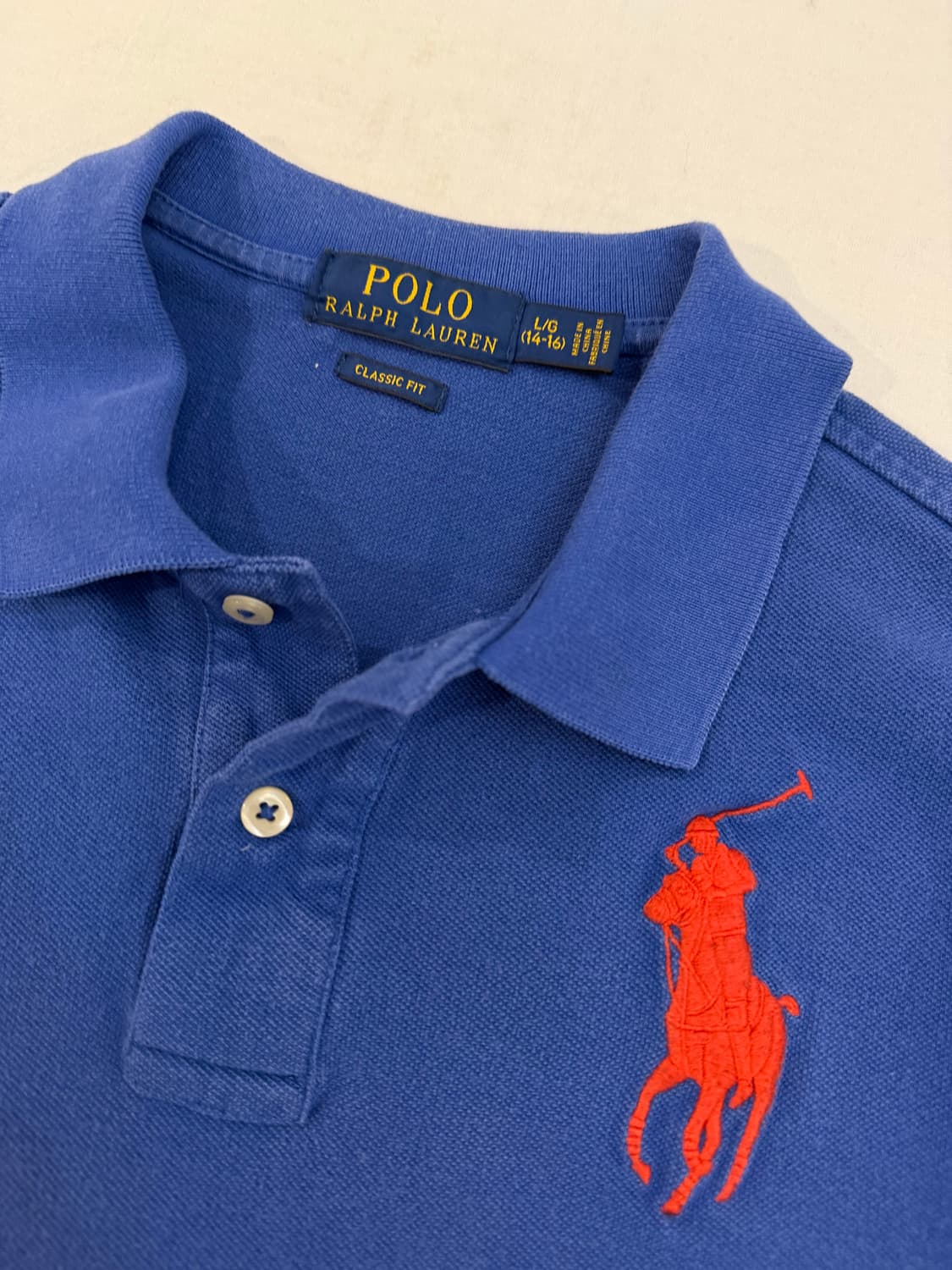 폴로 랄프로렌 빅포니 치프키프 롱슬리브 카라티 블루 상품이미지2