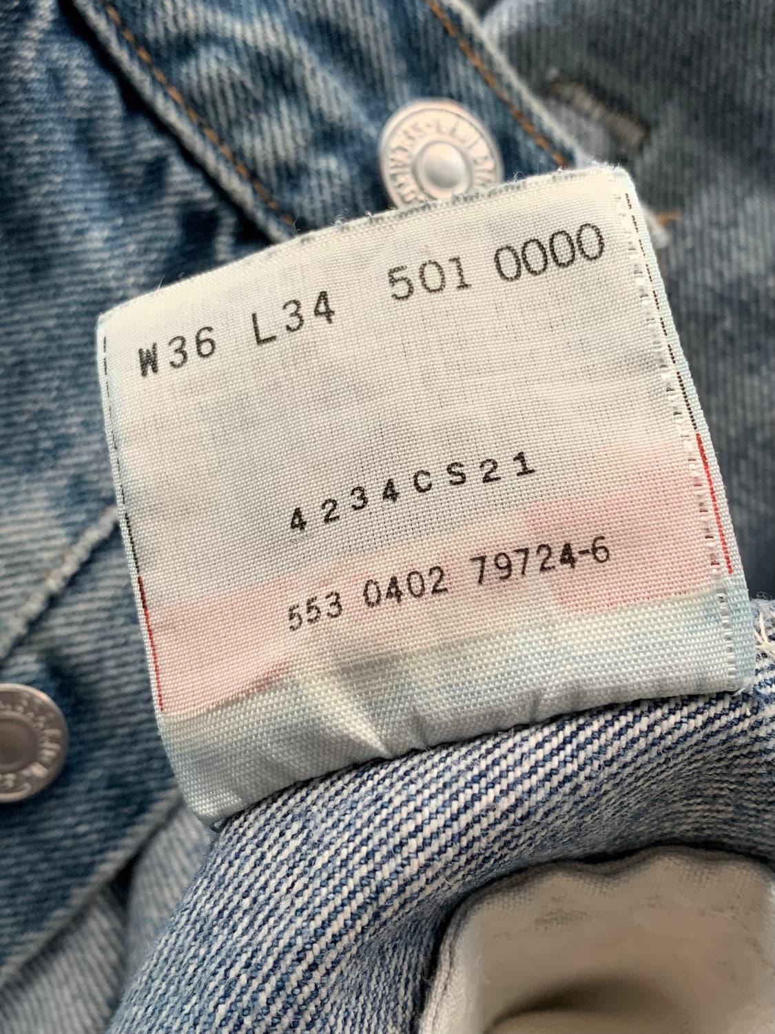 00s 리바이스 501 데님팬츠 36X34 상품이미지6