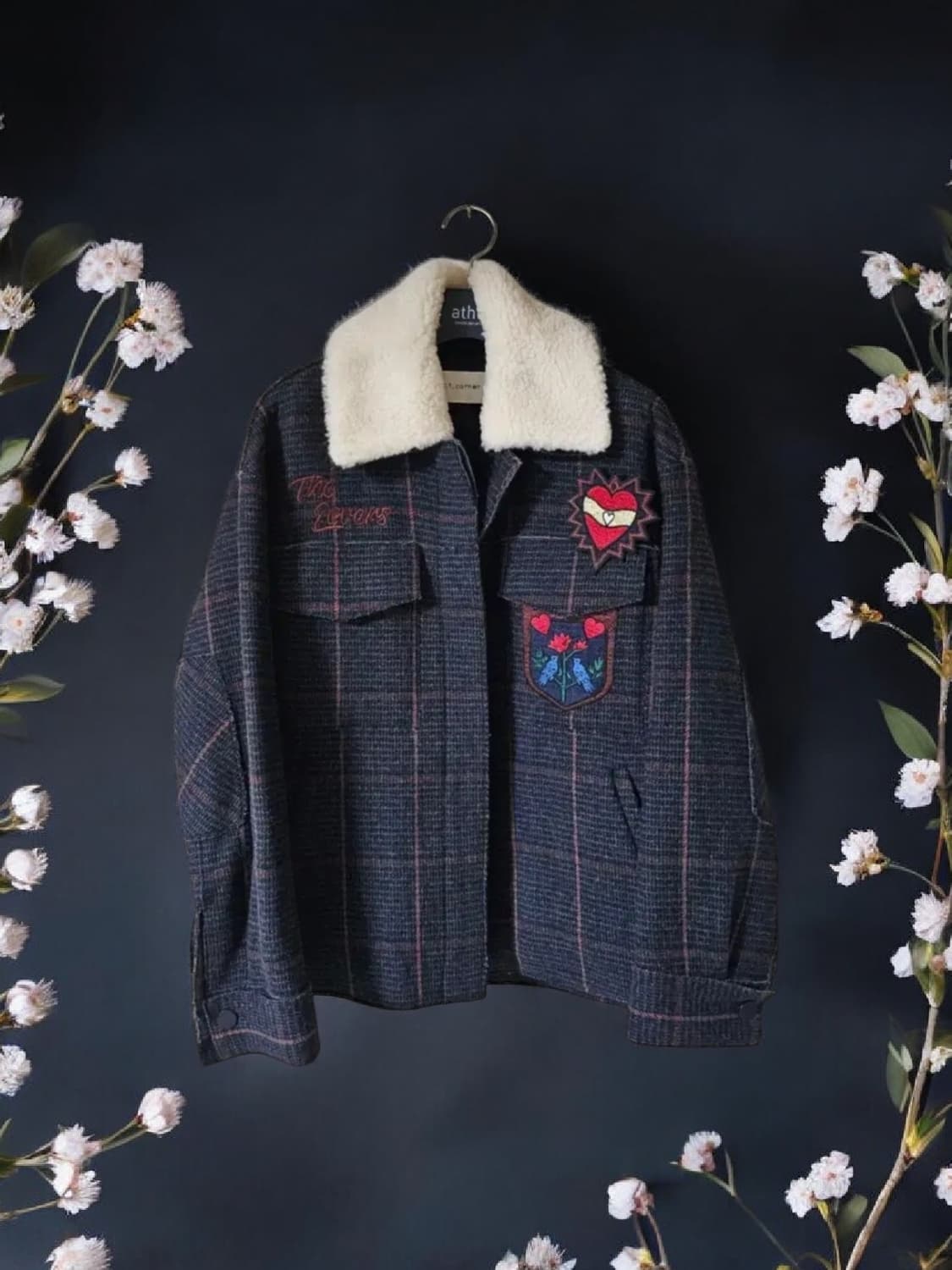 앳코너 털카라 와펜장식 오버핏 점퍼 55 66 상품이미지1