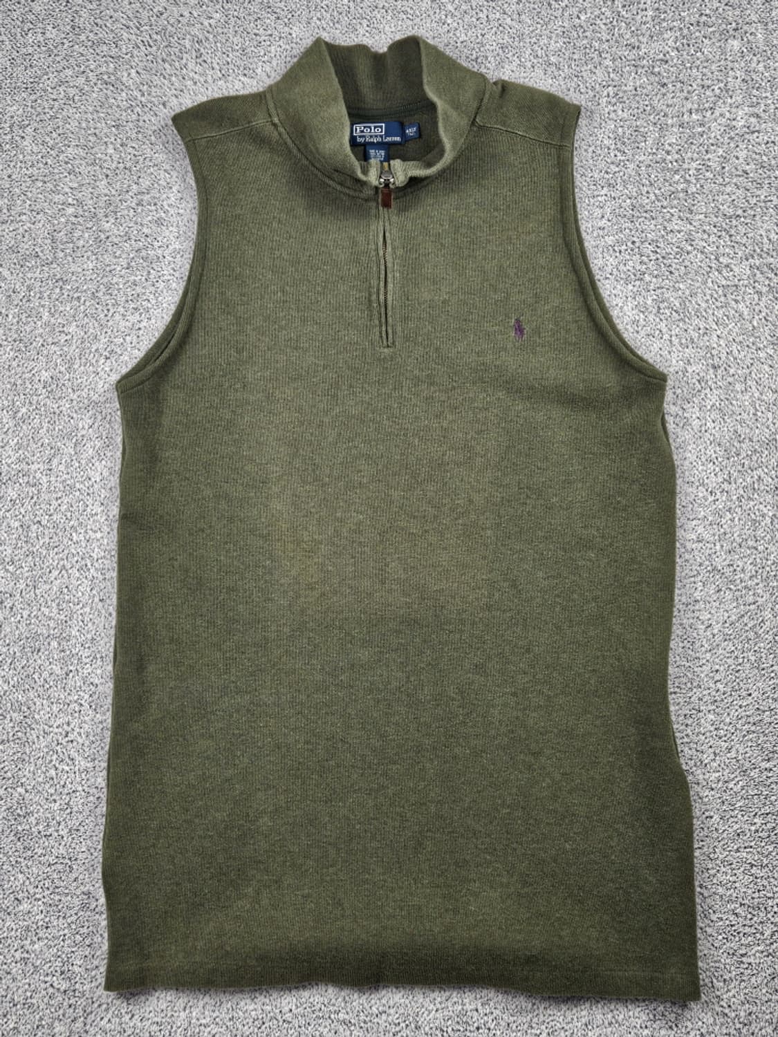 폴로랄프로렌 커팅커스텀 코튼 하프 니트집업 베스트 (4XL)/ 10507 상품이미지1