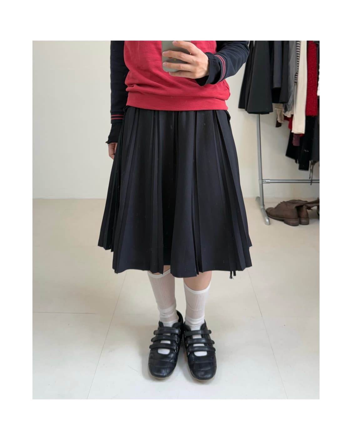 빈티지 미디 스커트 상품이미지1