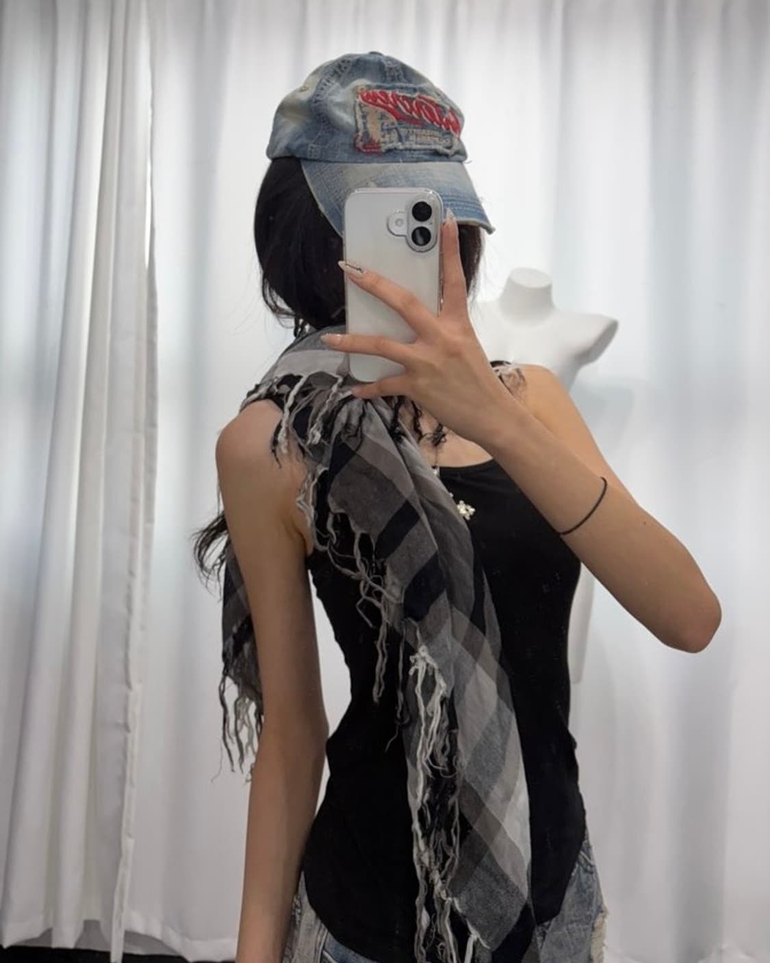 🎸블랙&그레이 스카프🎸 상품이미지4