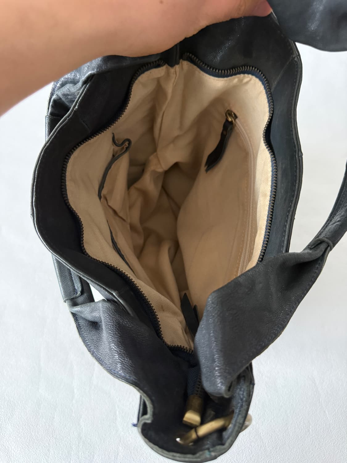 Pre owned 레더 토트 숄더백 상품이미지10