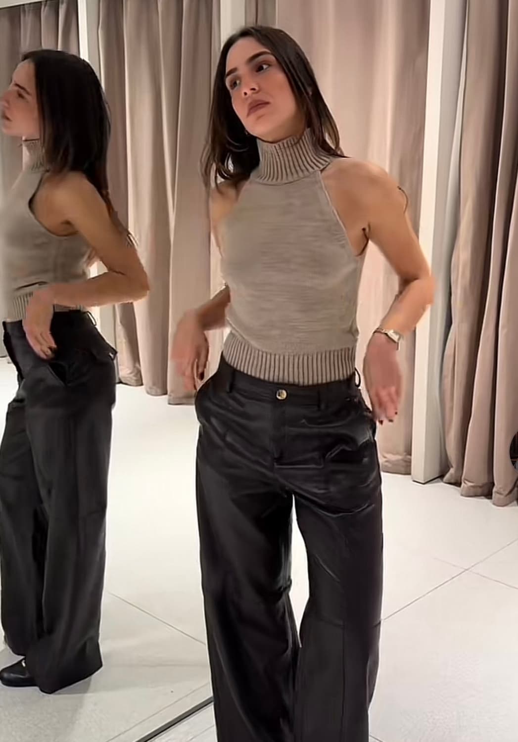 ZARA 자라 홀터 니트 탑 상품이미지2