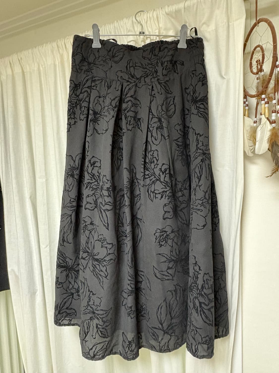 파예 구매 자수 플라워 롱스커트 상품이미지1