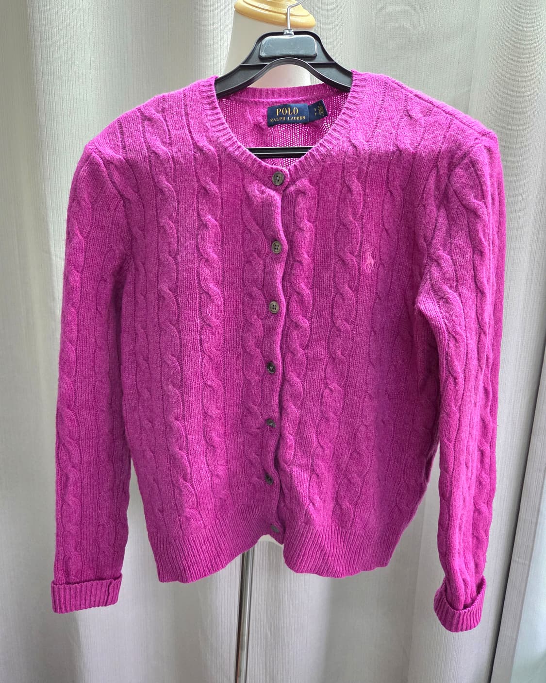 폴로 핑크 꽈배기 가디건 S#최상급 상품이미지6