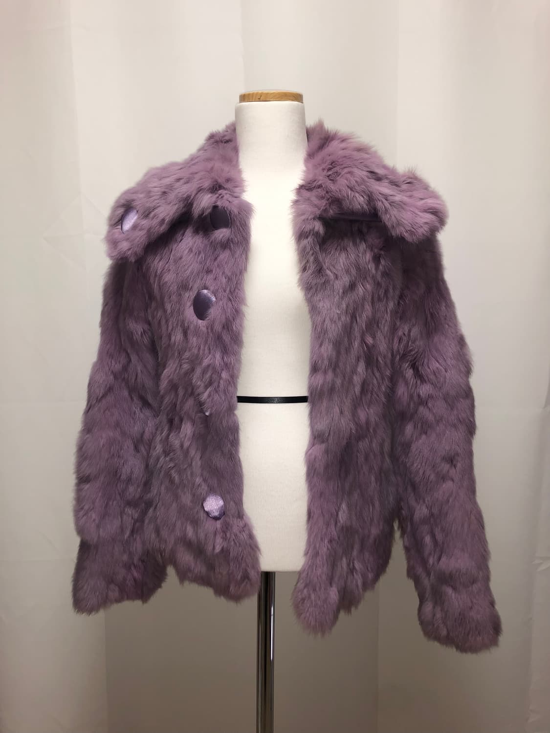 빈티지 구제 y2k 키치 갸루 보라 리얼 래빗퍼 자켓 상품이미지2