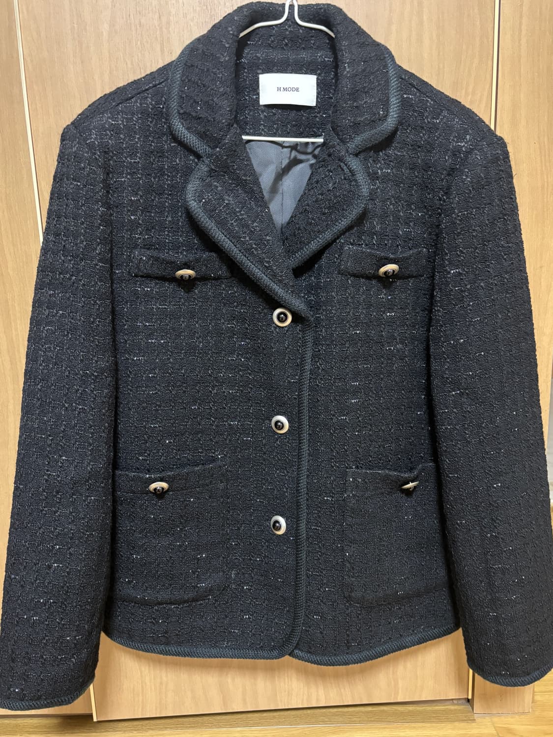 에이치모드 트위드 자켓 블랙 상품이미지1