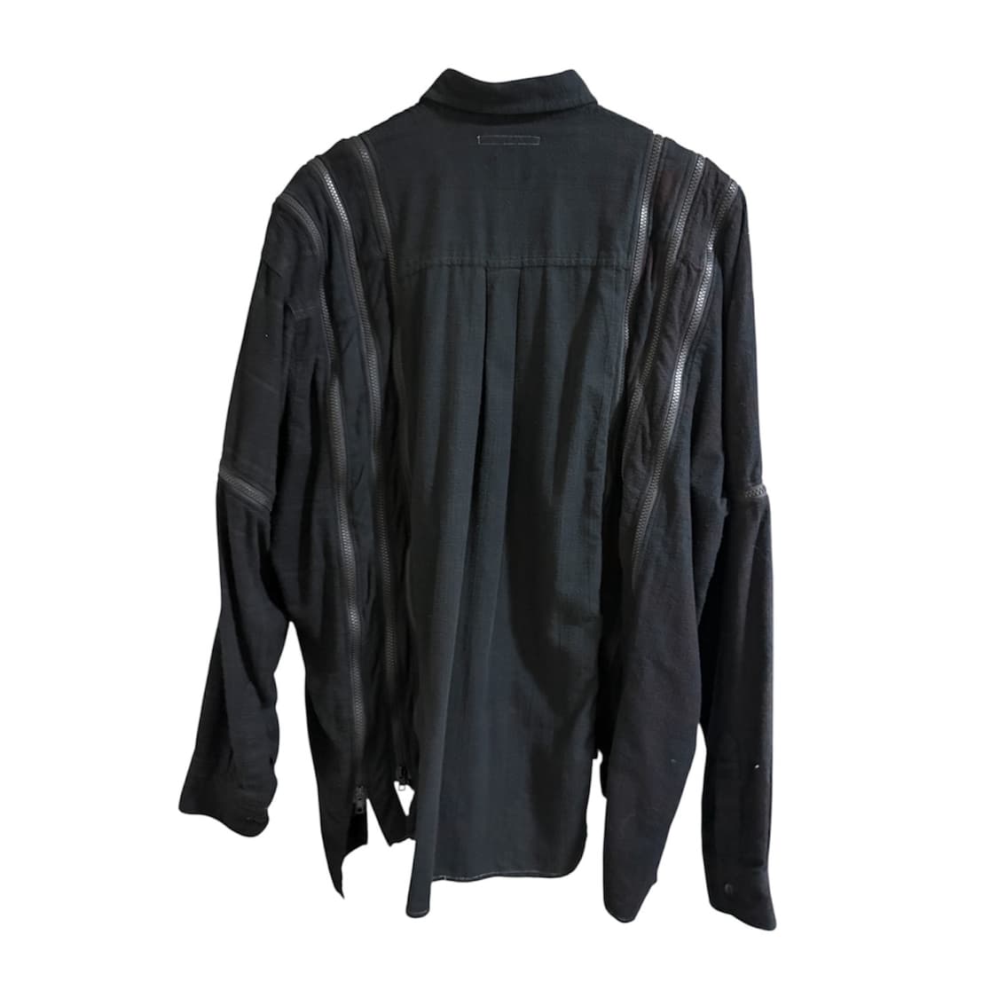 Rebuild by Needles 7cut Zip 와이드 셔츠 블랙 상품이미지4