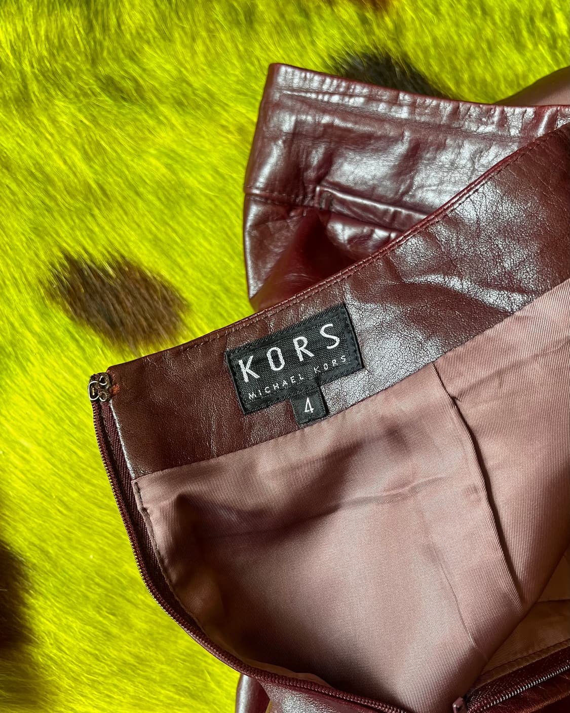 MICHAEL KORS Vintage Cow Leather Skirt 상품이미지7