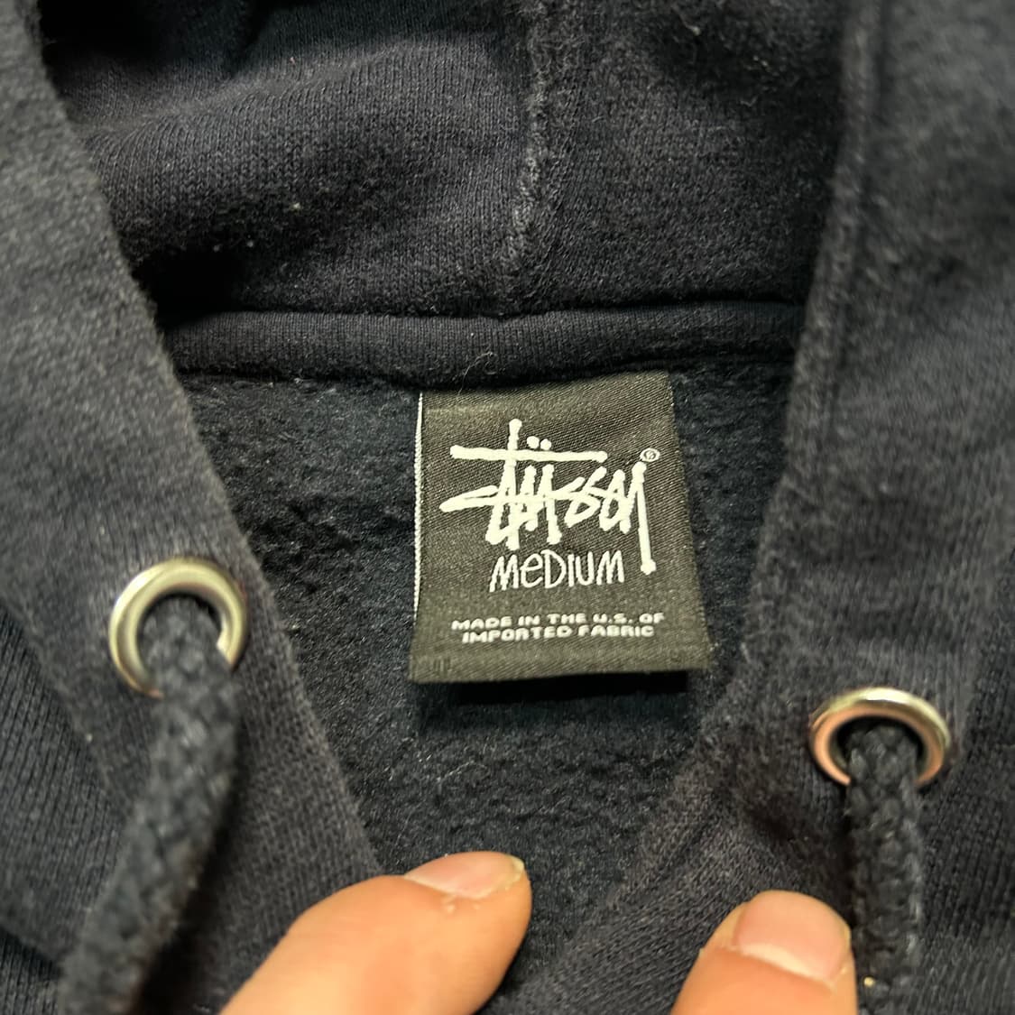 스투시(Stussy) 블랙 베이직 로고 후드티 상품이미지5