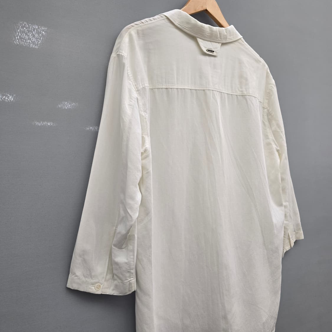 솔리드 옴므 7부 소매 셔츠 화이트 상품이미지7