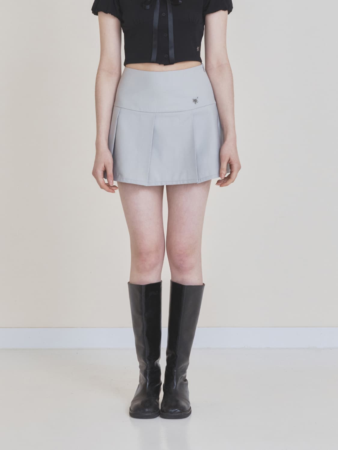 [S] 낫유어로즈 셀리나 스커트 그레이 상품이미지2